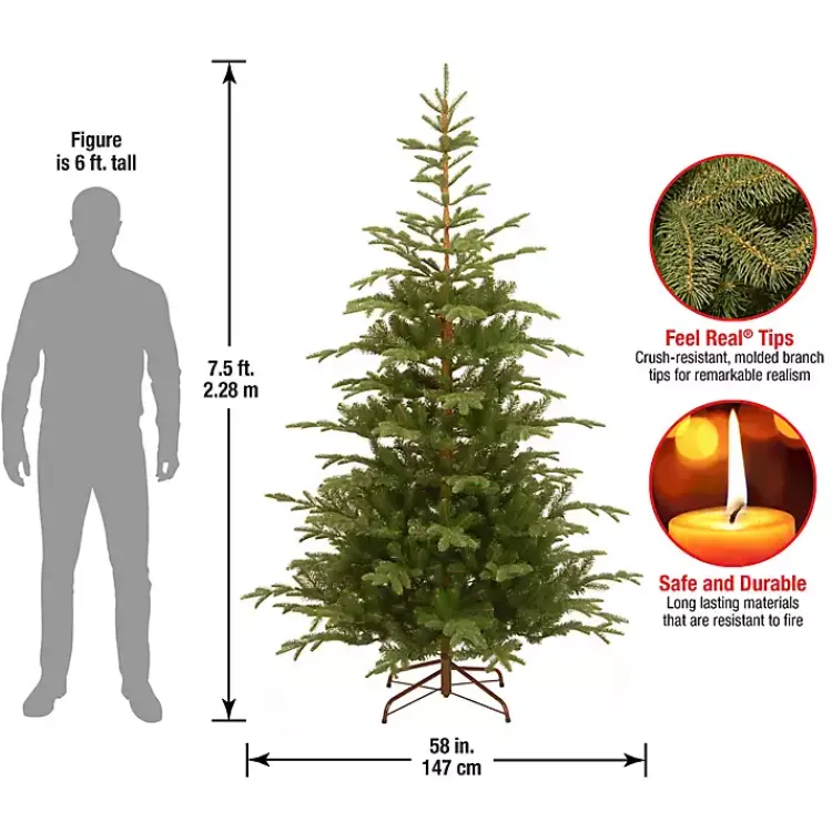 Christmas Trees>Kirklands Home 7.5 ft. Feel Real Norwegian Spruce Christmas Tree
