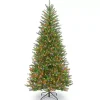 Christmas Trees>Kirklands Home 6.5 ft. Multi-Lit Dunhill Fir Slim Christmas Tree