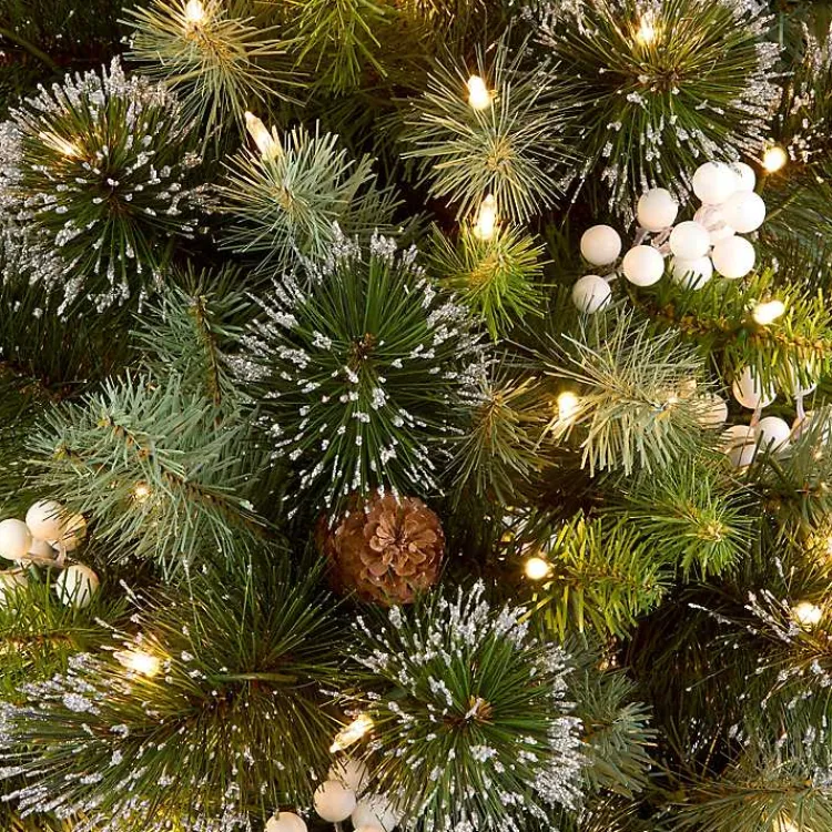 Christmas Trees>Kirklands Home 4 ft. Pre-Lit Glittery Crestwood Spruce Tree