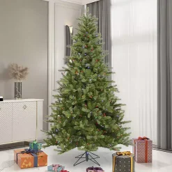 Christmas Trees>Kirklands Home 5.5 ft. Pre-Lit Multicolor Spruce Christmas Tree