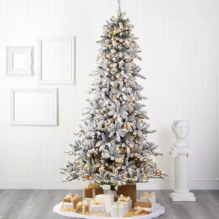Christmas Trees>Kirklands Home 9 ft. Pre-Lit Pine Cone Covered Christmas Tree