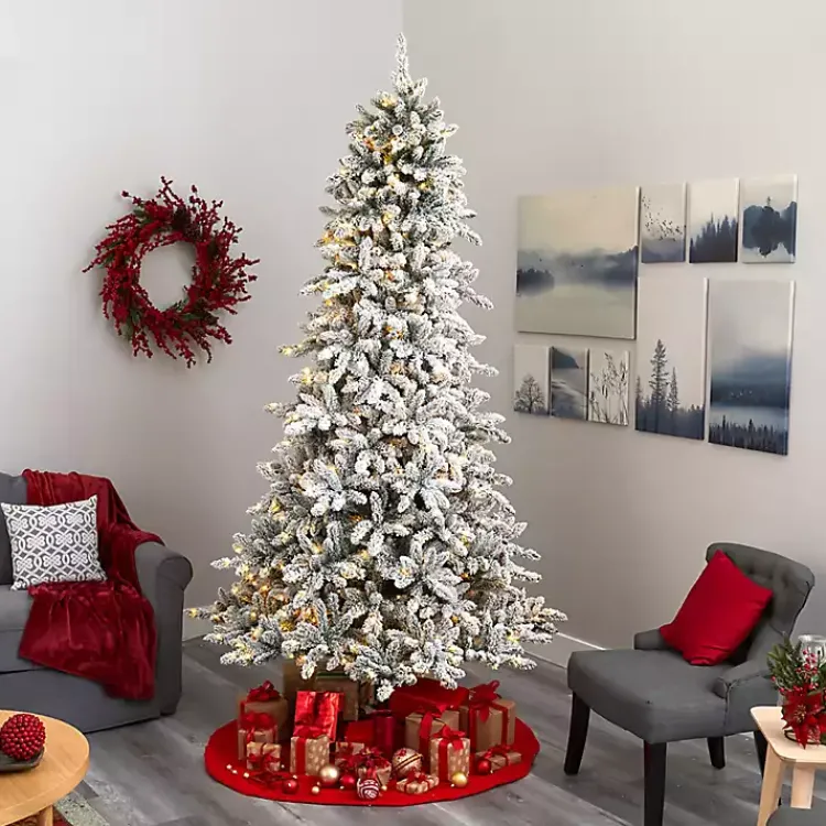 Christmas Trees>Kirklands Home 9 ft. Pre-Lit Pine Cone Covered Christmas Tree