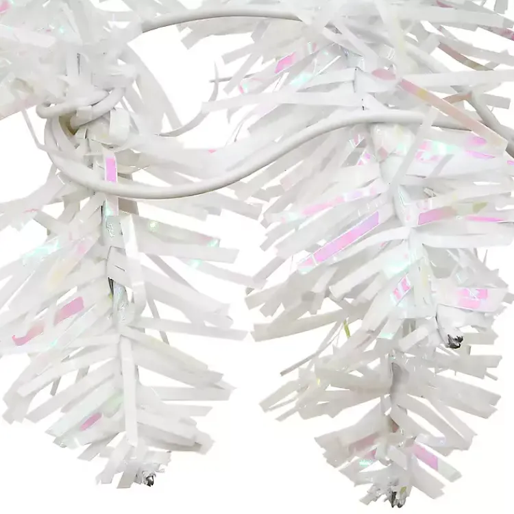 Christmas Trees>Kirklands Home 4 ft. Pre-Lit White Tinsel Christmas Tree