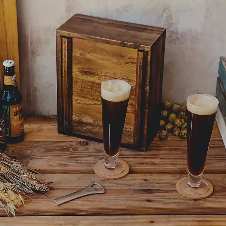 Kirklands Home Acacia Buffalo Bills Beer Glass Set Clearance