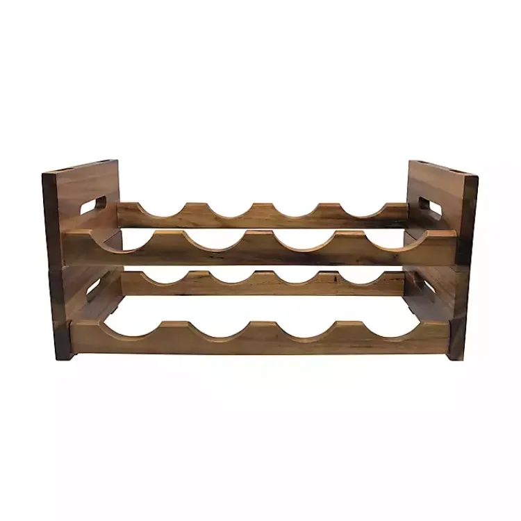 Kirklands Home Acacia Wood Stackable Wine Rack Discount