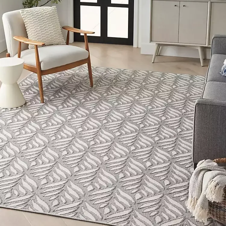 Kirklands Home Aloha Ash Botanical Indoor/Outdoor Area Rug, 3x5 Best
