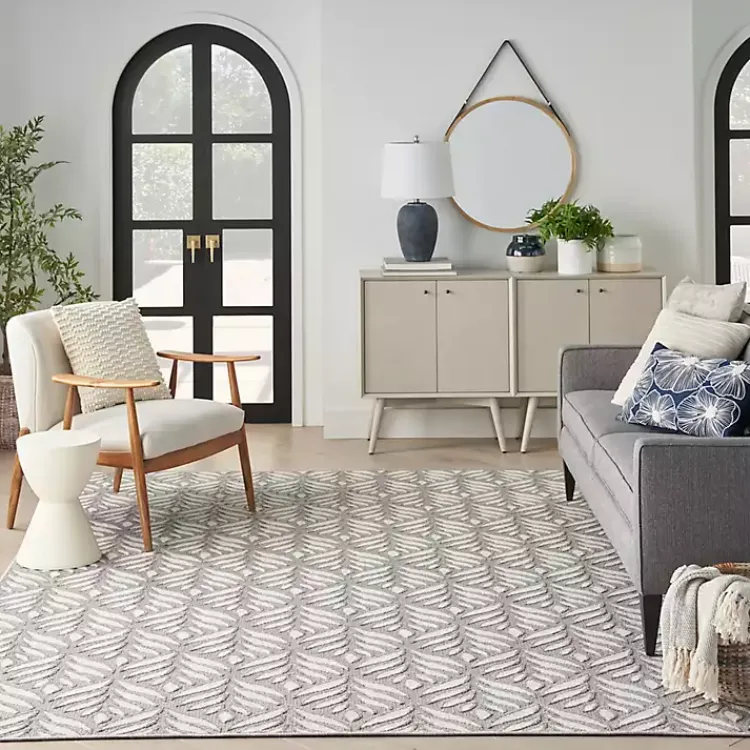 Kirklands Home Aloha Ash Botanical Indoor/Outdoor Area Rug, 3x5 Best