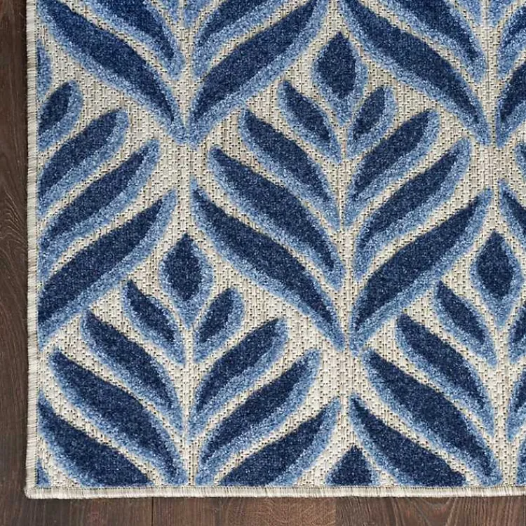 Kirklands Home Aloha Botanical Indoor/Outdoor Rug, 5x7 Blue