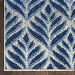 Kirklands Home Aloha Botanical Indoor/Outdoor Rug, 6x9 Blue Discount