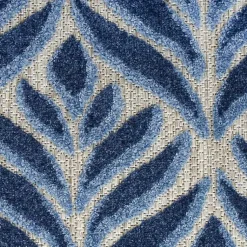 Kirklands Home Aloha Botanical Indoor/Outdoor Rug, 7x10 Blue Best