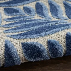 Kirklands Home Aloha Blue Botanical Indoor/Outdoor Area Rug, 9x12 Best