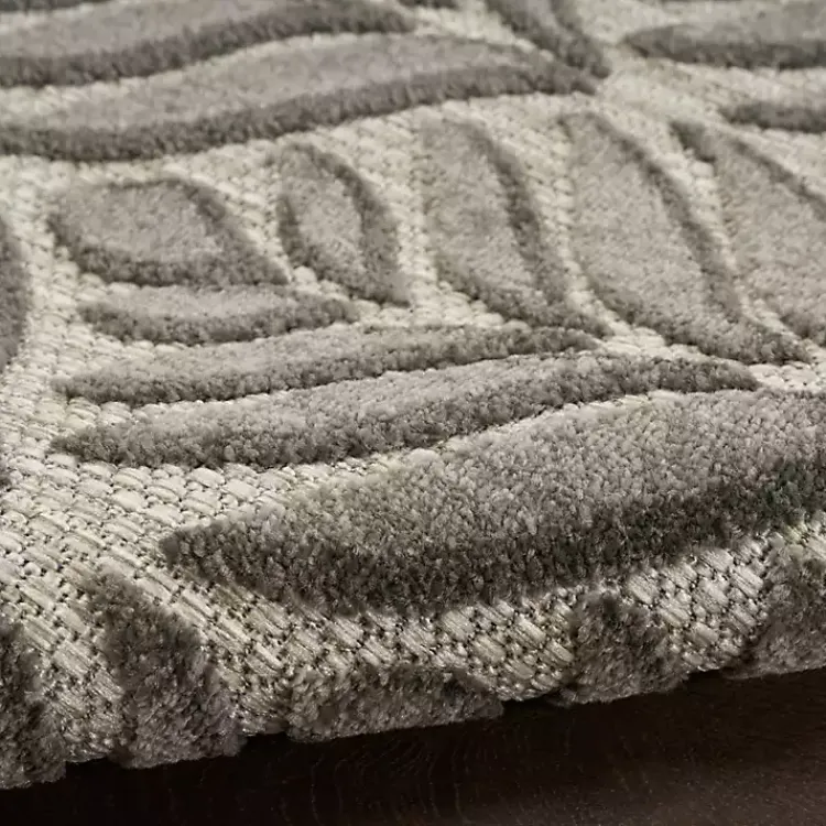 Kirklands Home Aloha Botanical Indoor/Outdoor Rug, 3x5 Gray Outlet
