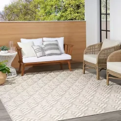 Kirklands Home Aloha Ivory Botanical Indoor/Outdoor Area Rug, 3x5 Outlet