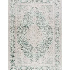 Kirklands Home Amelie Green Traditional Washable Area Rug, 7x10