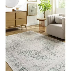 Kirklands Home Amelie Green Traditional Washable Area Rug, 7x10