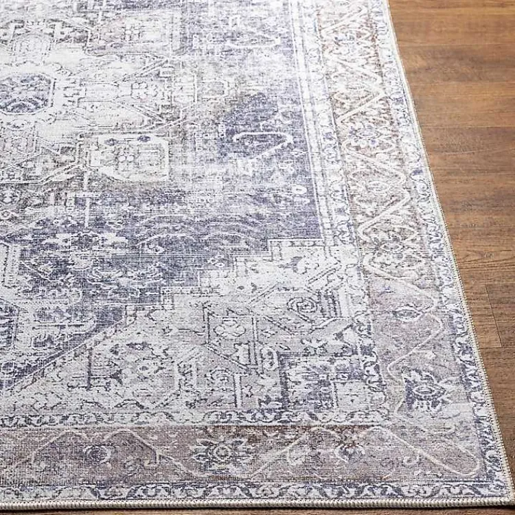 Kirklands Home Amelie Navy Blue Classic Washable Area Rug, 6x9