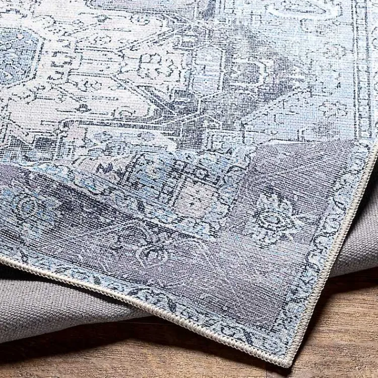 Kirklands Home Amelie Silver Classic Washable Area Rug, 7x10 Blue Sale