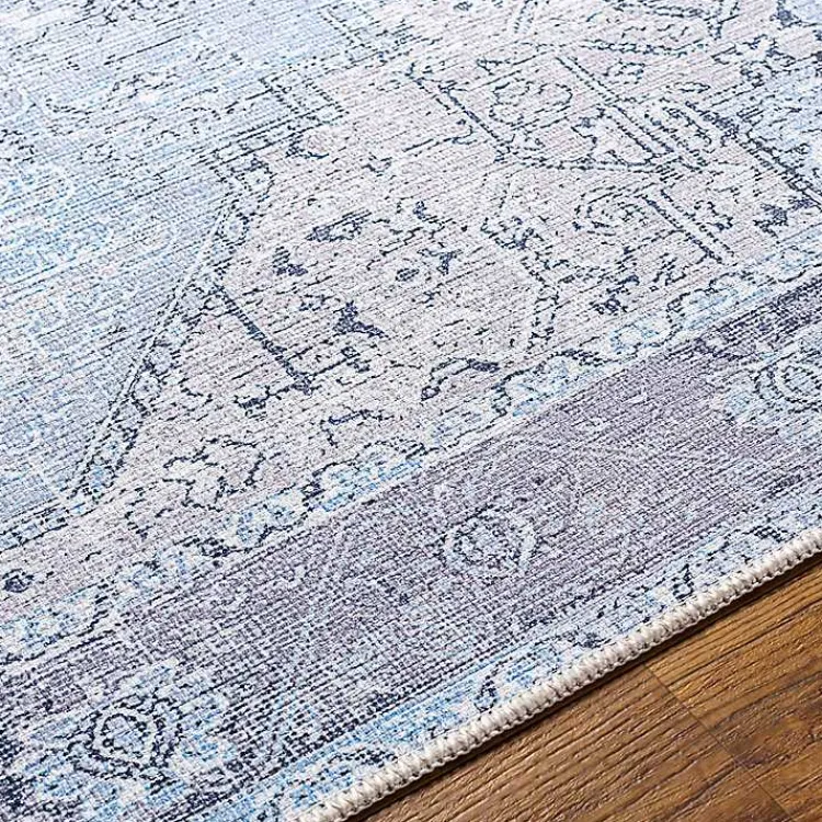 Kirklands Home Amelie Silver Classic Washable Area Rug, 7x10 Blue Sale