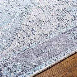Kirklands Home Amelie Silver Classic Washable Area Rug, 8x12 Blue Sale