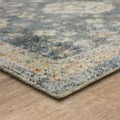 Kirklands Home Anthracite Granary Floral Runner, 2x10 Blue Online