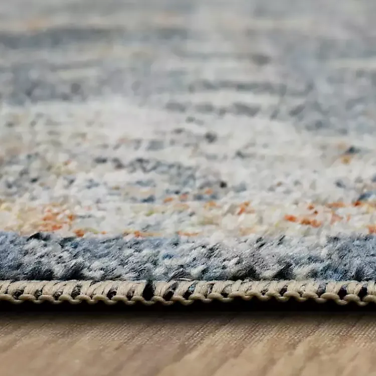 Kirklands Home Anthracite Granary Floral Area Rug, 8x10 Blue