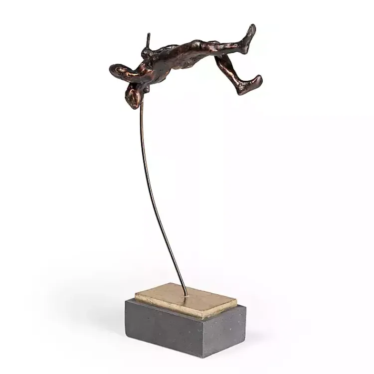 Statues & Figurines>Kirklands Home Antique Bronze Pole Vaulter Figurine, 17 in. Gold