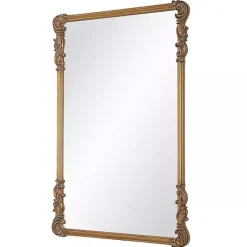 Kirklands Home Antique Gold Vintage Rectangular Wall Mirror Clearance