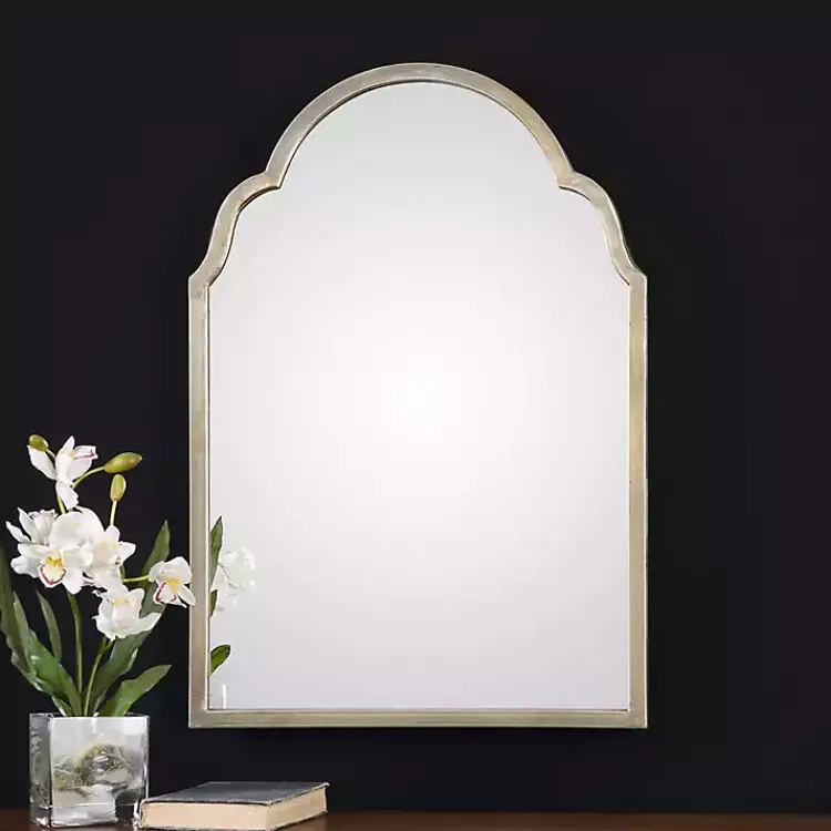 Kirklands Home Antiqued Silver Champagne Arched Mirror Discount
