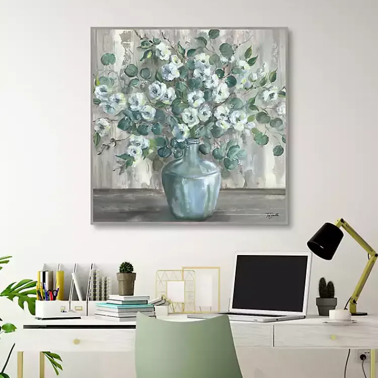 Kirklands Home Apple Blossom Jug Framed Canvas Art Clearance