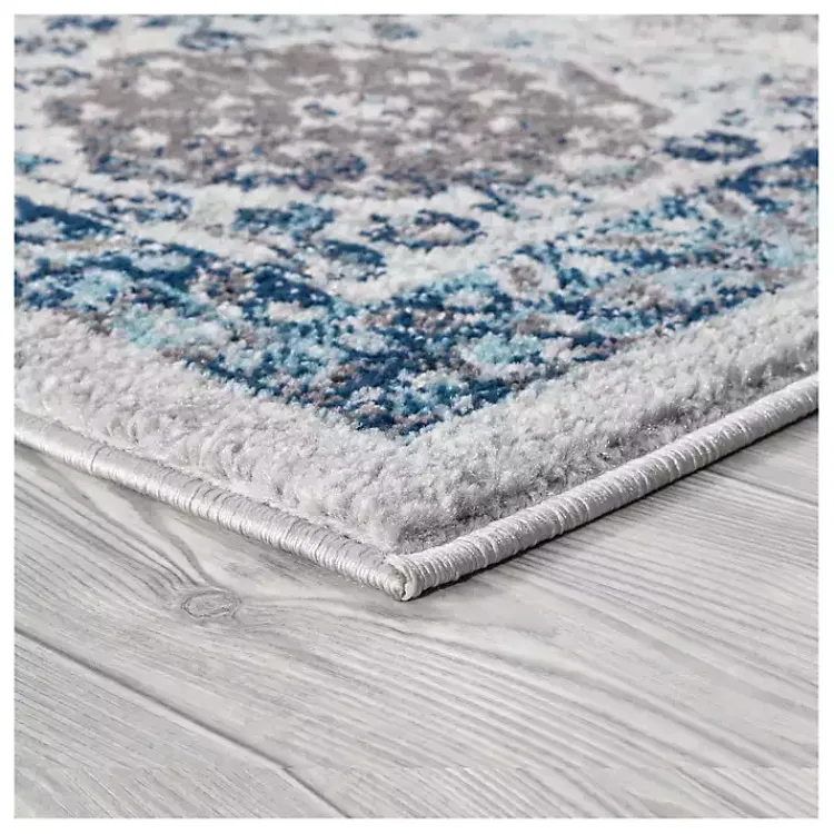 Kirklands Home Aqua and Gray Alex Area Rug, 5x7 Discount