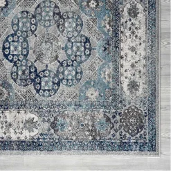 Kirklands Home Aqua and Gray Alex Loomed Area Rug, 7x9 Best