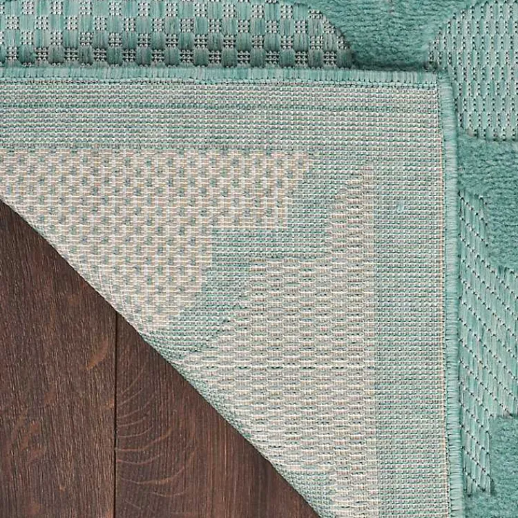 Kirklands Home Aqua Trellis Indoor/Outdoor Area Rug, 6x9 Blue Hot