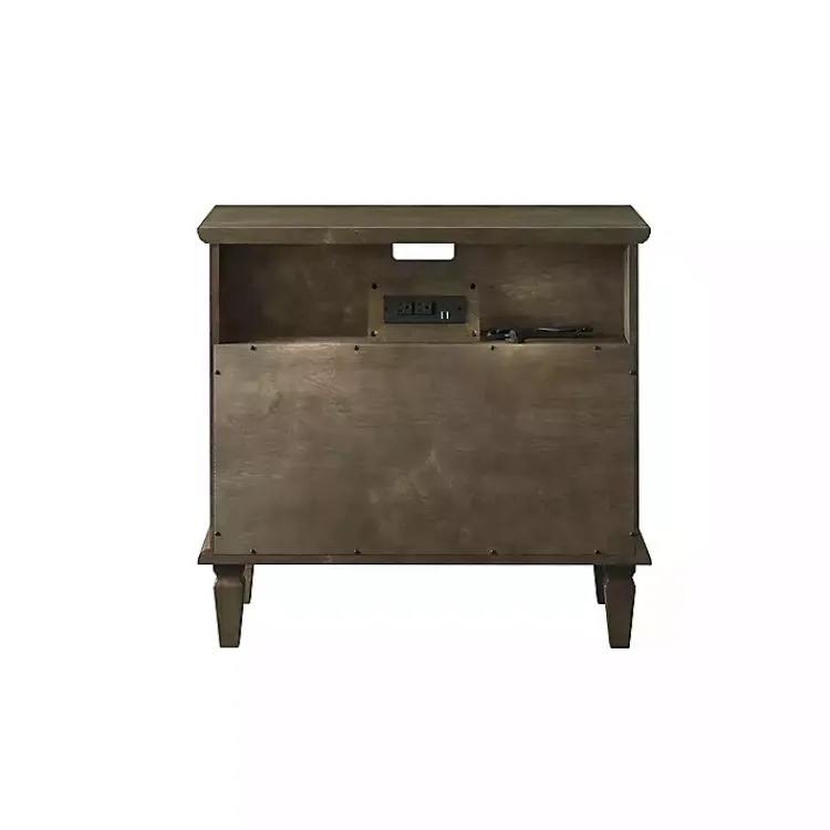 Kirklands Home Ash 2-Drawer Wood Nightstand Brown Sale