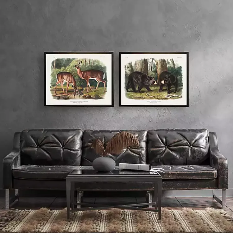 Kirklands Home Audubon Woodland Bears Framed Art Print