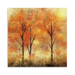 Fall>Kirklands Home Autumn Trees Canvas Art Print, 20x20 in. Orange
