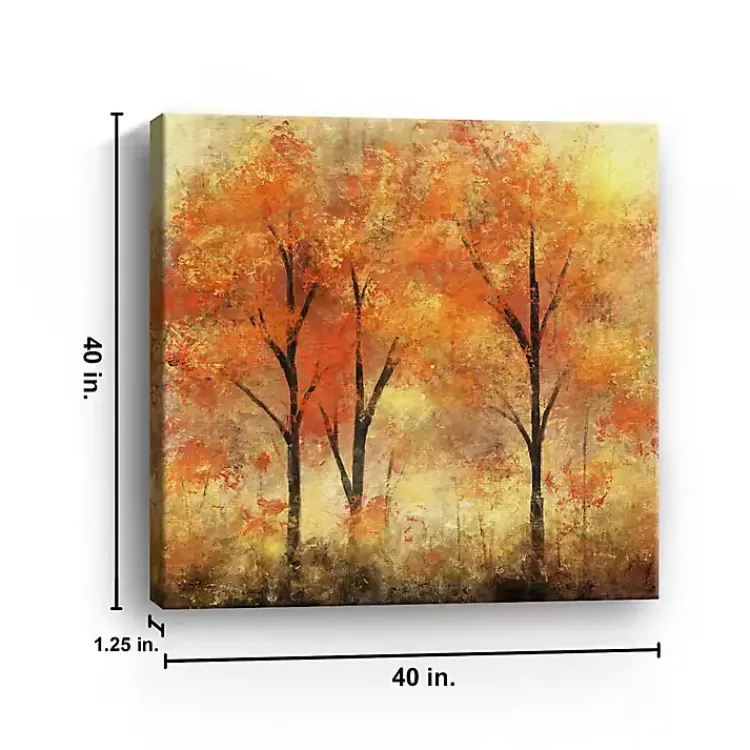 Fall>Kirklands Home Autumn Trees Canvas Art Print, 40x40 in. Orange