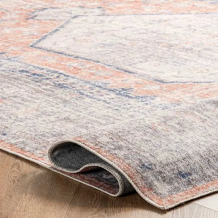 Kirklands Home Bea Distressed Vintage Washable Area Rug, 5x8 Outlet