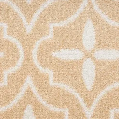 Kirklands Home Beige & Ivory Quatrefoil Indoor/Outdoor Rug, 4x6 Hot