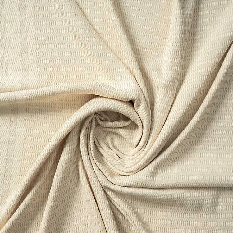 Blankets & Throws>Kirklands Home Beige and White Stripes Cotton Throw Tan