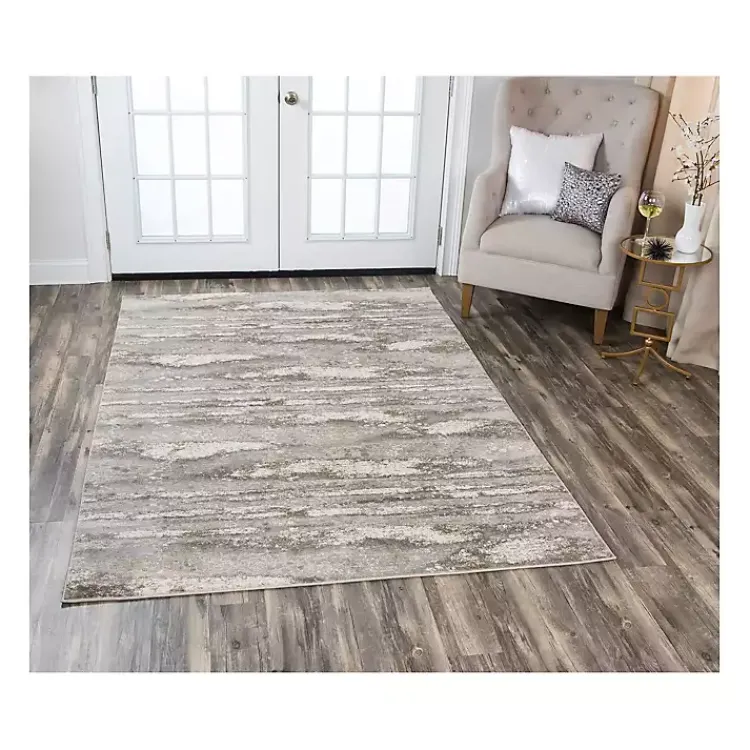 Kirklands Home Beige Edward Abstract Area Rug, 8x10