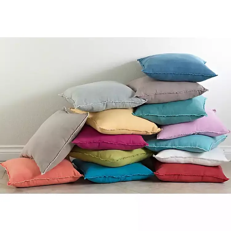 Pillows>Kirklands Home Beige Fringed Edge Pillow Tan