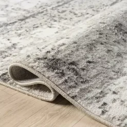 Kirklands Home Beige Gray Indoor Runner, 2x7 Clearance