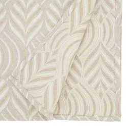 Kirklands Home Beige Jacquard Leaf Tablecloth, 90 in. Brown Discount