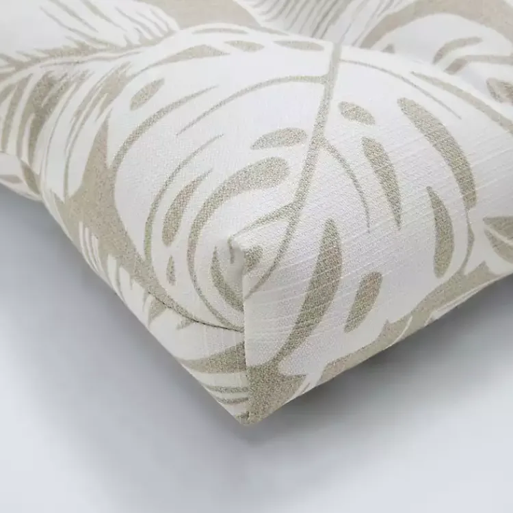 Kirklands Home Beige Leaves Tufted 2-pc. Outdoor Cushions