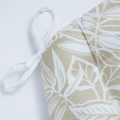 Kirklands Home Beige Leaves Tufted 2-pc. Outdoor Cushions