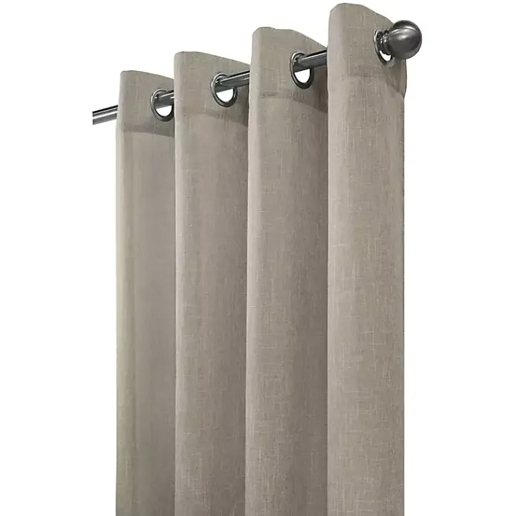Kirklands Home Beige Linen Light Filtering Curtain Panel, 108 in. Brown New