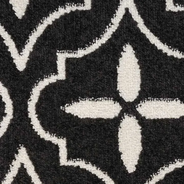 Kirklands Home Black & Ivory Quatrefoil Indoor/Outdoor Rug, 8x10 Discount