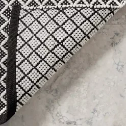 Kirklands Home Black & White Trellis Indoor/Outdoor Rug, 5x8 Online