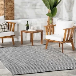 Kirklands Home Black & White Trellis Indoor/Outdoor Runner, 3x8 Online