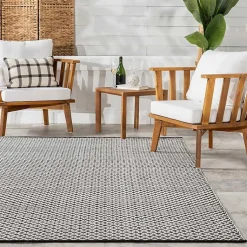 Kirklands Home Black & White Trellis Indoor/Outdoor Runner, 3x8 Online